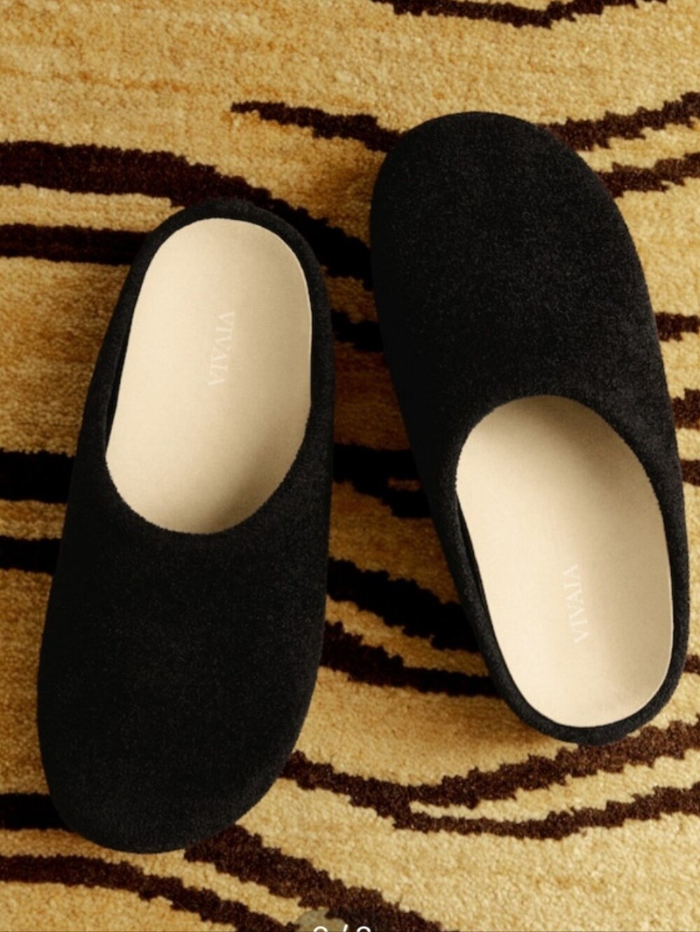 VIVAIA Black Slip-On Women’s Comfort Mules In black Velvet